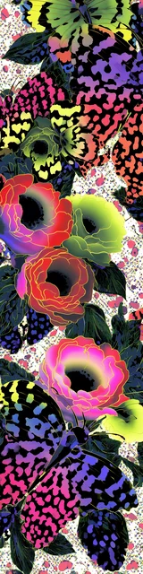 Free butterfly bookmarks of a butterfly with flowers